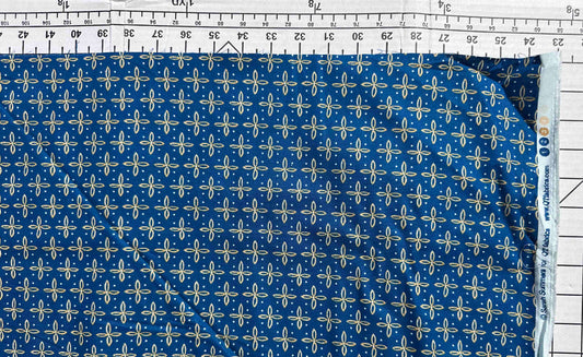 Blue with tan graphic